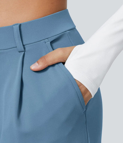 ⏰Summer Sale-SALE!High Waisted Side Pocket Straight Leg Work Pants