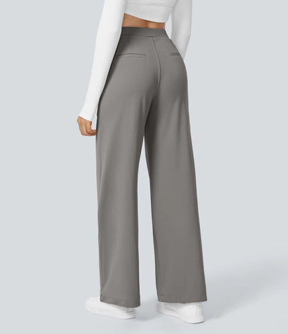 ⏰Summer Sale-SALE!High Waisted Side Pocket Straight Leg Work Pants