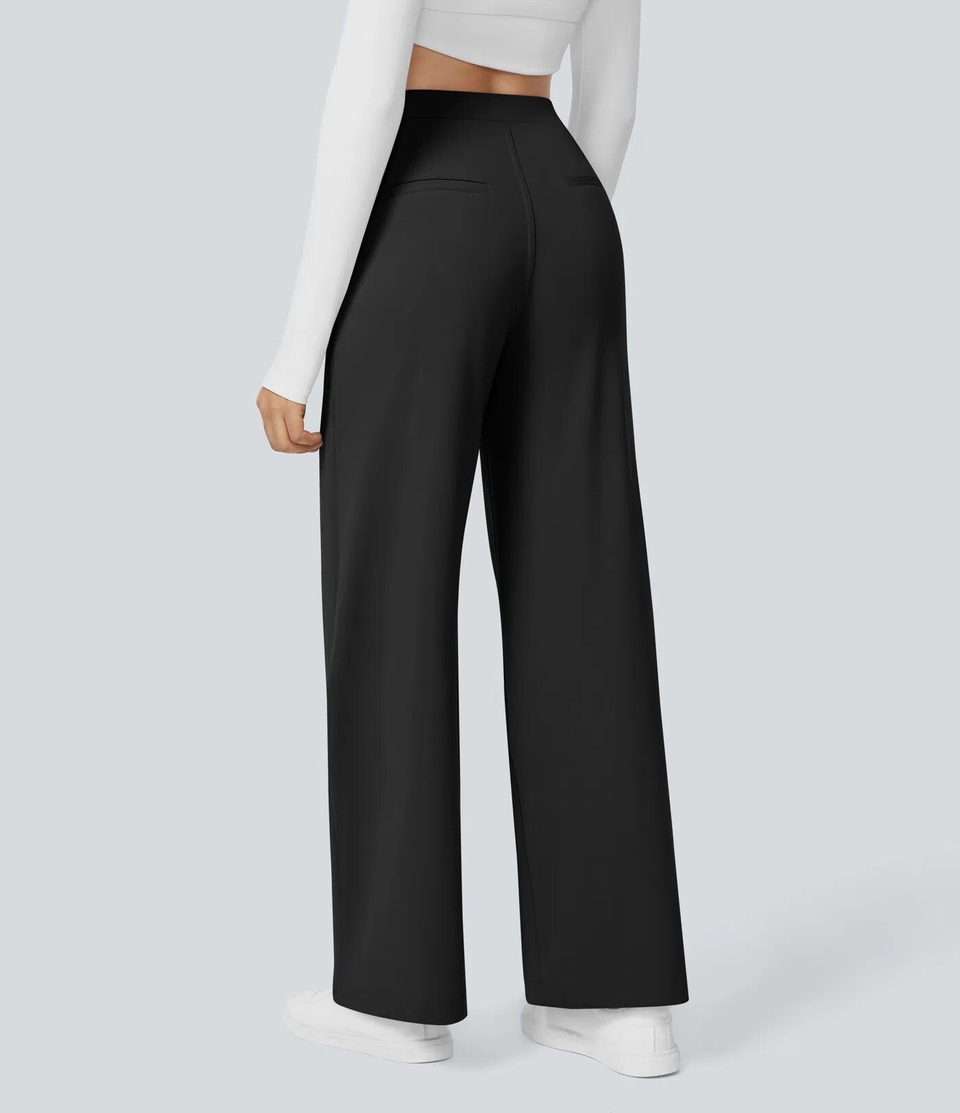 ⏰Summer Sale-SALE!High Waisted Side Pocket Straight Leg Work Pants