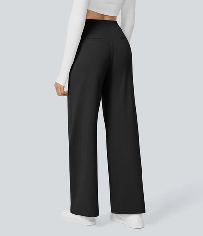 ⏰Summer Sale-SALE!High Waisted Side Pocket Straight Leg Work Pants