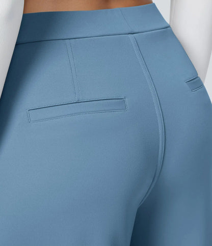 ⏰Summer Sale-SALE!High Waisted Side Pocket Straight Leg Work Pants