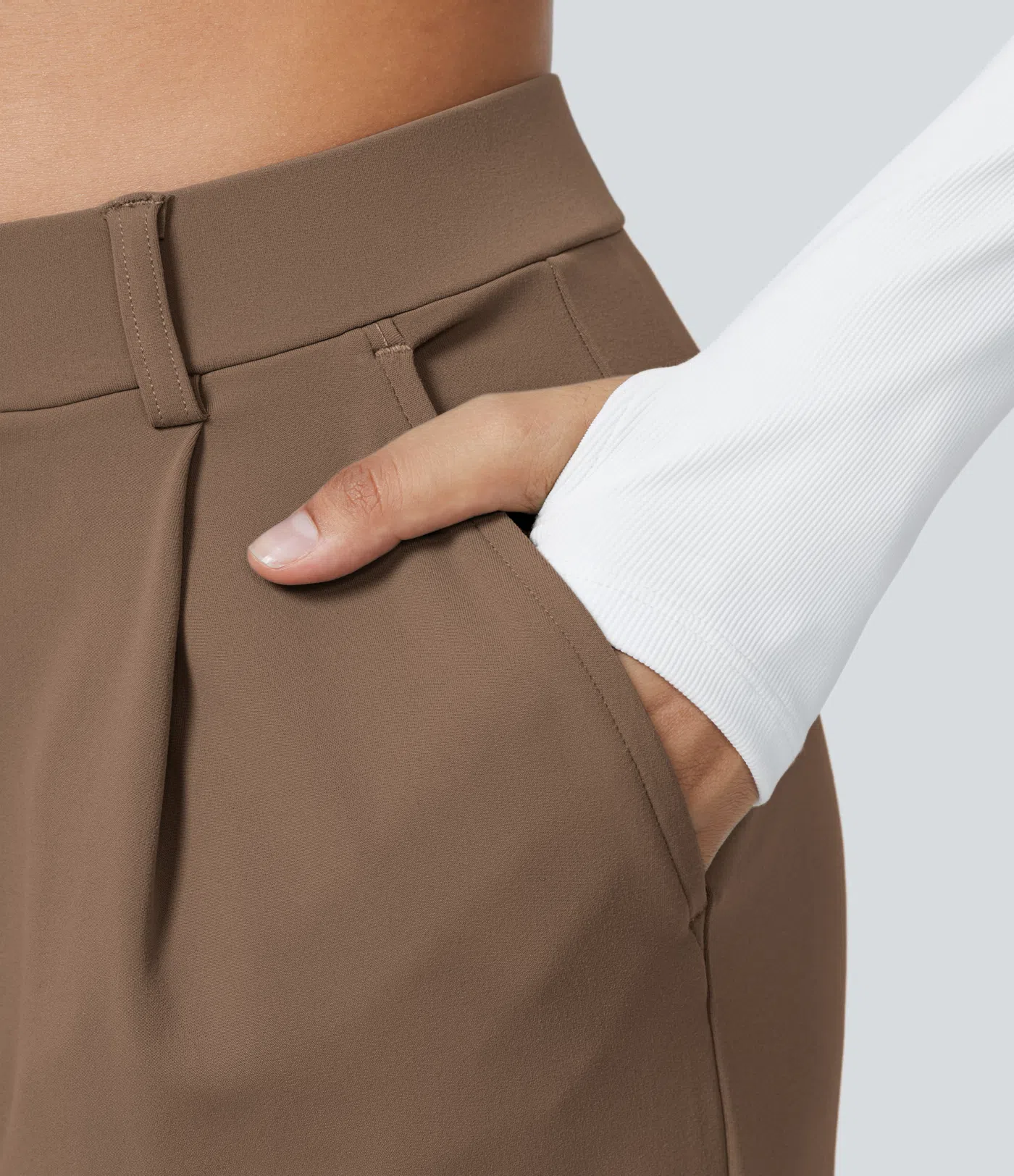 ⏰Summer Sale-SALE!High Waisted Side Pocket Straight Leg Work Pants