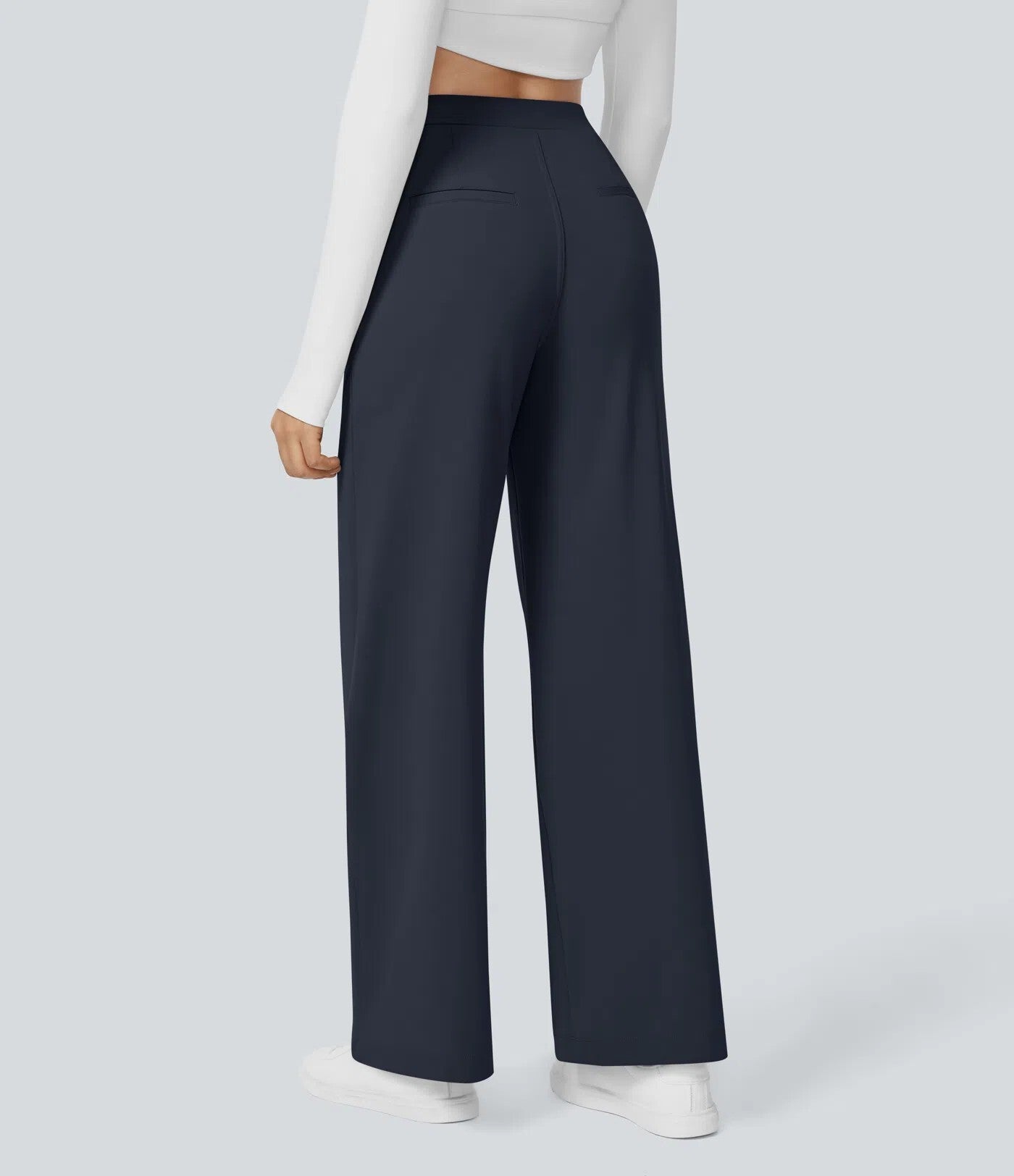 ⏰Summer Sale-SALE!High Waisted Side Pocket Straight Leg Work Pants