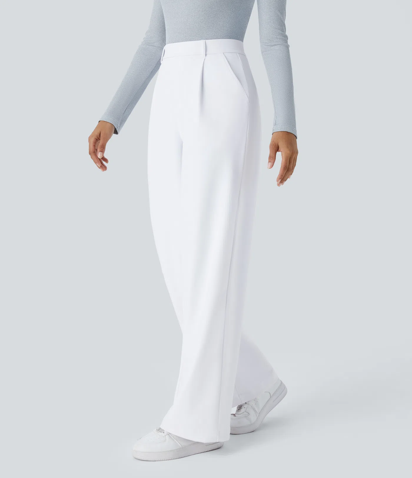 ⏰Summer Sale-SALE!High Waisted Side Pocket Straight Leg Work Pants