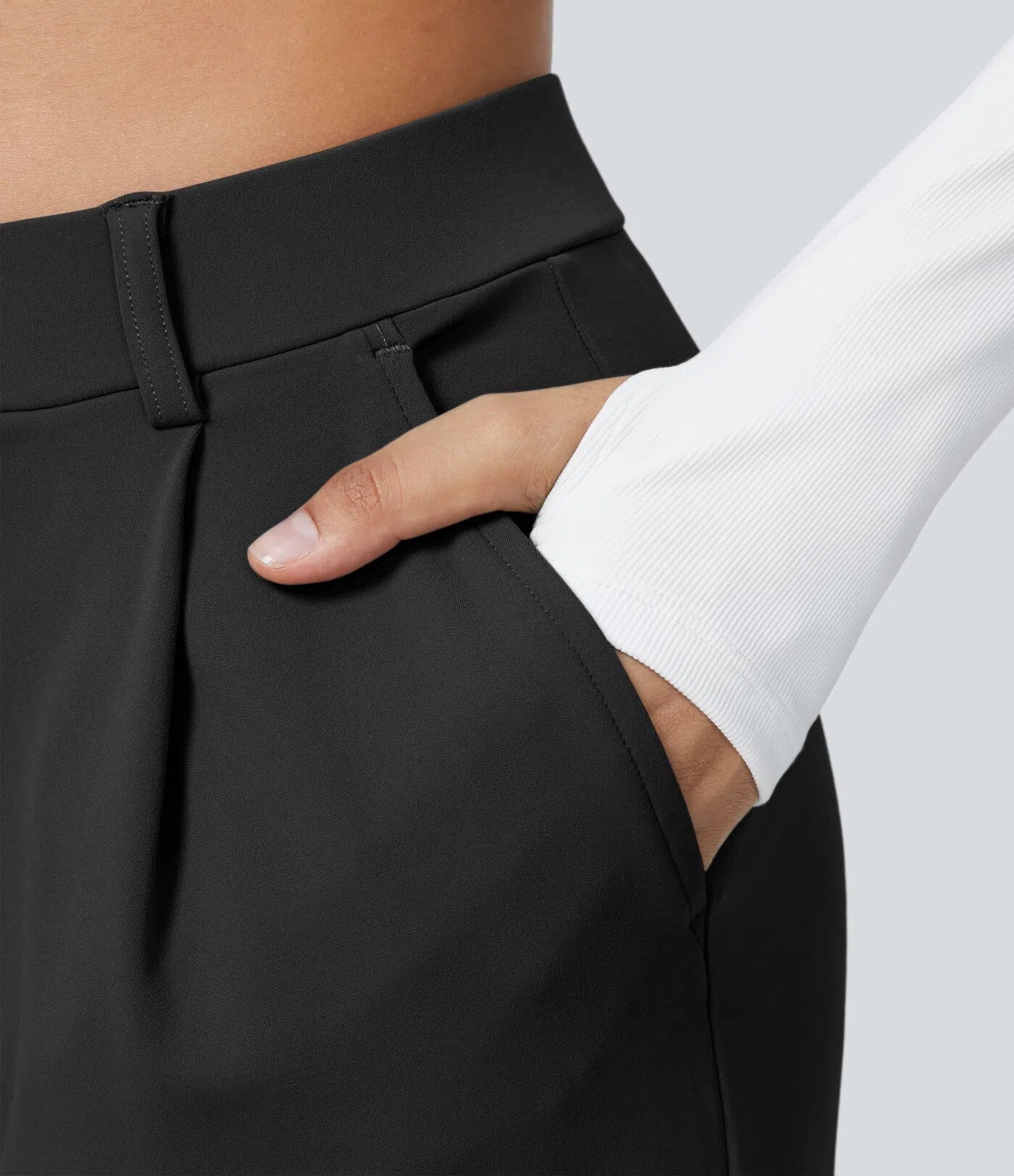 ⏰Summer Sale-SALE!High Waisted Side Pocket Straight Leg Work Pants