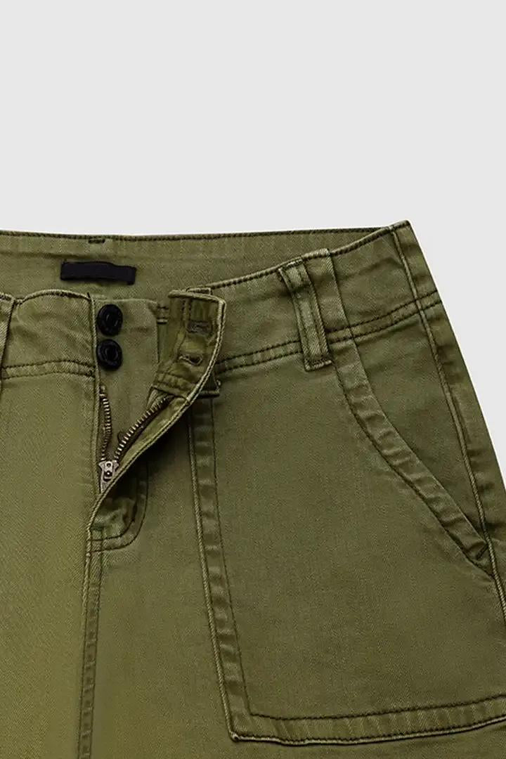 FINAL SALE⚡6 Packs for $24.99⚡- Double Button Mid Waist Straight Leg Pants