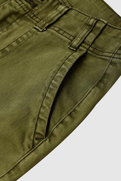 FINAL SALE⚡6 Packs for $24.99⚡- Double Button Mid Waist Straight Leg Pants