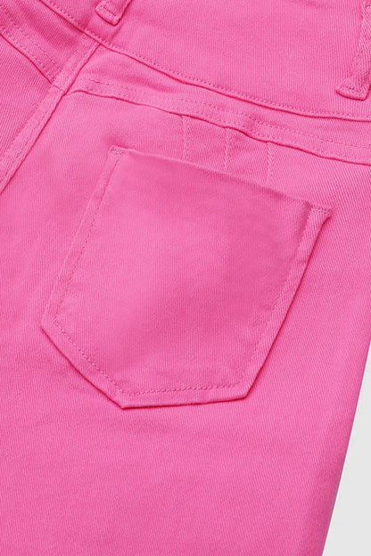 Solid Cut Out Waist Skinny High Waist Capri Jeans-($15 cash back for the first 50 people)