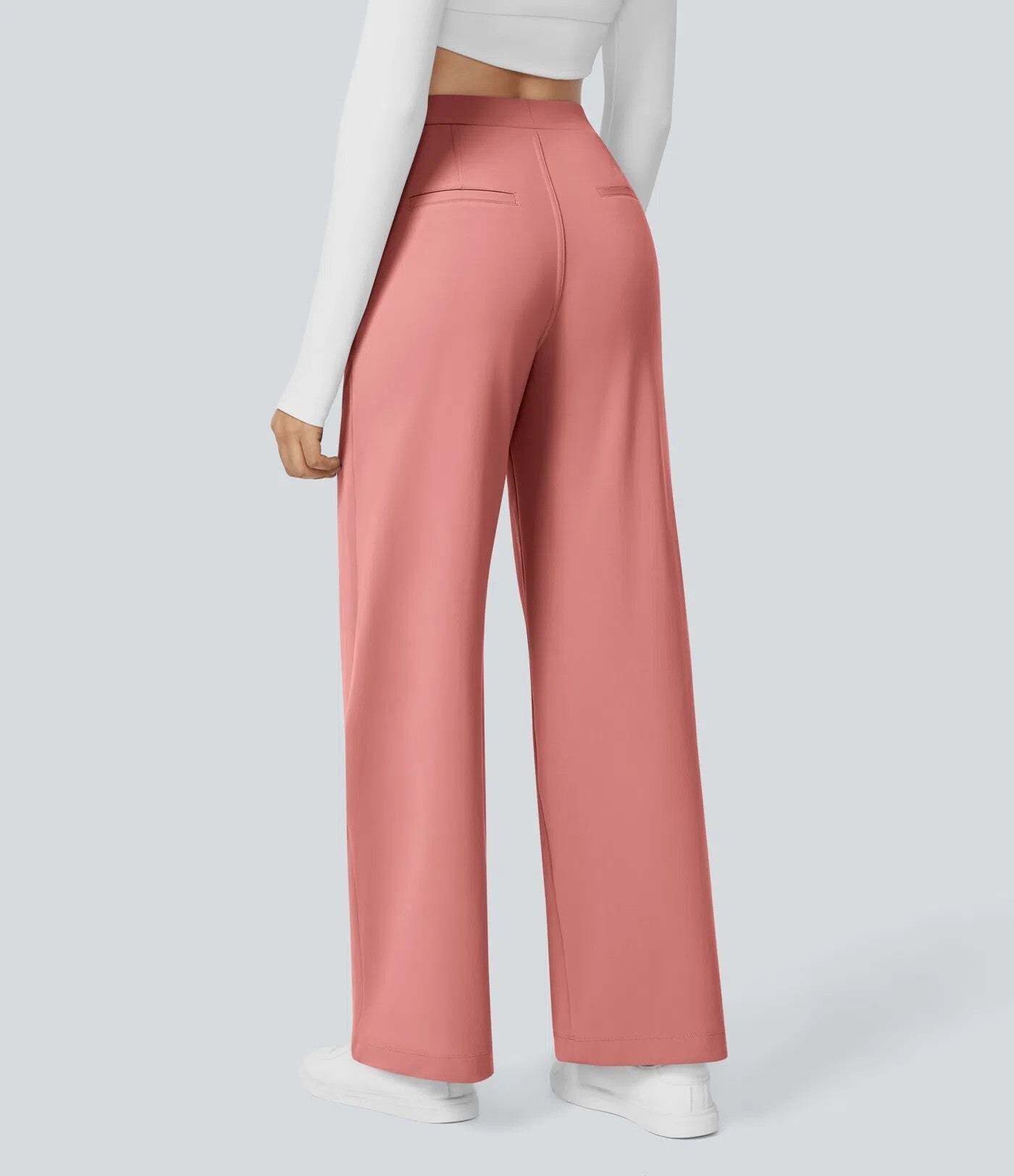 ⏰Summer Sale-SALE!High Waisted Side Pocket Straight Leg Work Pants