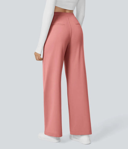 ⏰Summer Sale-SALE!High Waisted Side Pocket Straight Leg Work Pants