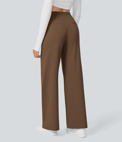 ⏰Summer Sale-SALE!High Waisted Side Pocket Straight Leg Work Pants