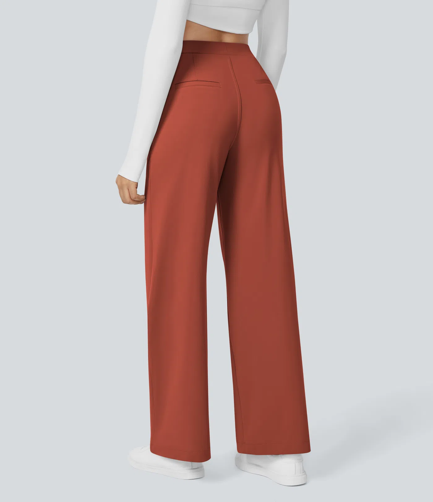 ⏰Summer Sale-SALE!High Waisted Side Pocket Straight Leg Work Pants