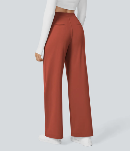 ⏰Summer Sale-SALE!High Waisted Side Pocket Straight Leg Work Pants
