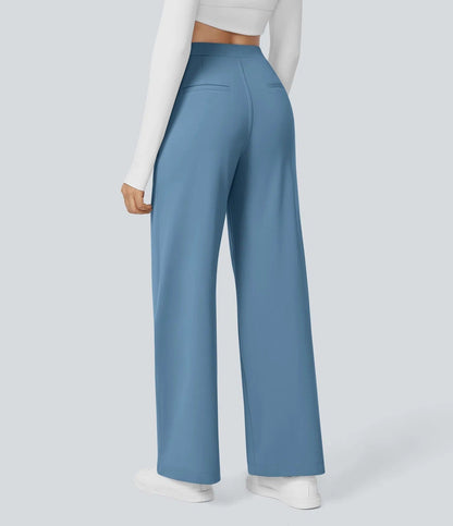 ⏰Summer Sale-SALE!High Waisted Side Pocket Straight Leg Work Pants